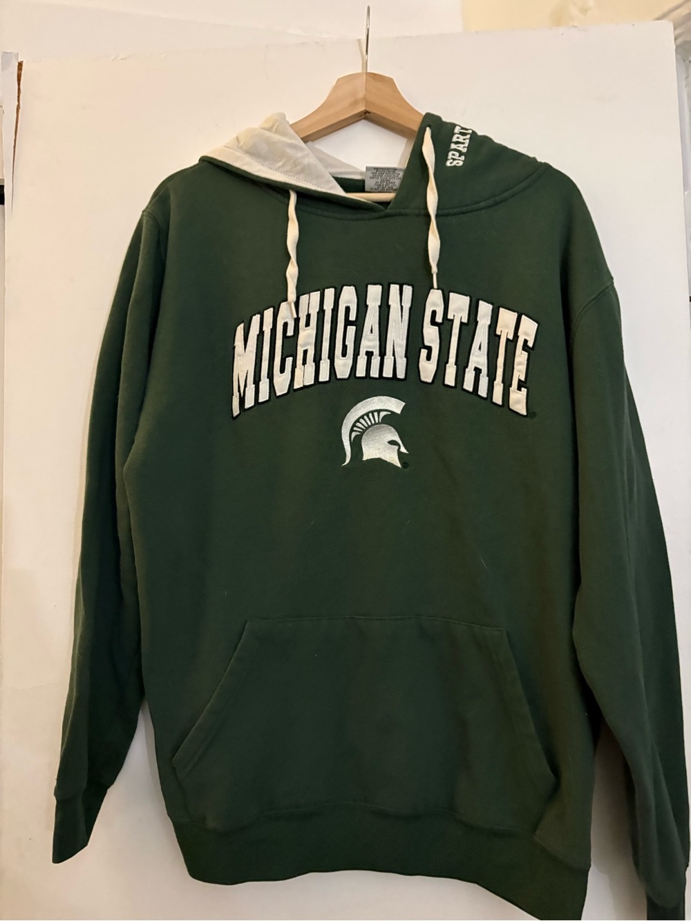 Michigan State Green Hoodie with White Logo